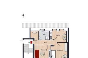 Kleine Wohnung in stadtnaher Lage // DG rechts – Kleiststr. 8, 38440 Stadtmitte (Ortsteil), Wolfsburg – Vorschaubild 5