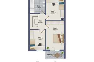 Helles Reihenmittelhaus mit studioähnlicher Dachgeschosswohnung – ideal für Familien! – Die vollständige Adresse der Immobilie erhältst du vom Anbieter., 93055 Ostenviertel, Regensburg – Vorschaubild 3