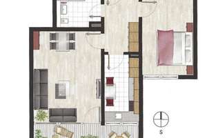 Panorama Tower Germering | Sanierte 2-Zimmer-Wohnung mit Balkon & Tiefgarage – Münchenerstraße 2, 82110 Germering – Vorschaubild 22
