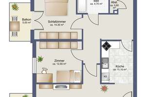 HH-Rahlstedt:  Zwischen Stadt und Ruhepol – 3 Zimmer, zwei Balkone, ganz viel Grün! – Loher Straße 10, 22149 Rahlstedt, Hamburg – Vorschaubild 17