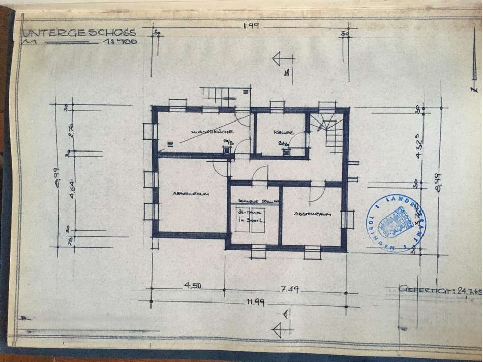 Bauplan Grundriss UG