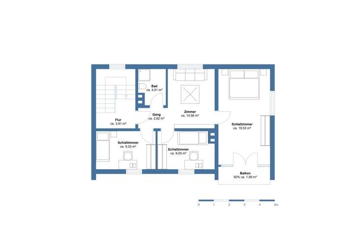 Grundriss Obergeschoss