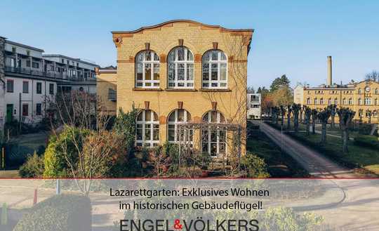 Lazarettgarten: Exklusives Wohnen im prachtvollen historischen Gebäudeflügel mit Parkblick!