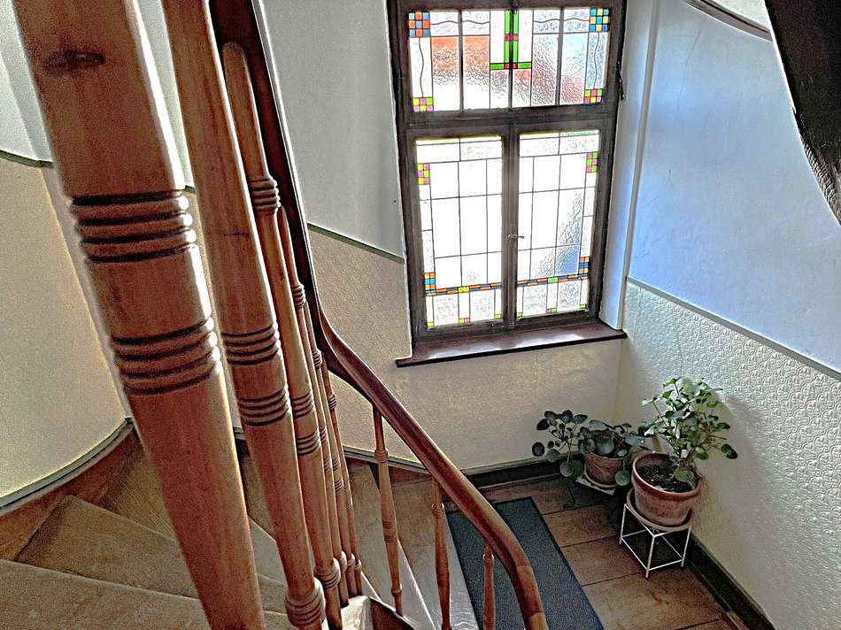 bleiverglaste Fenster im Tr...