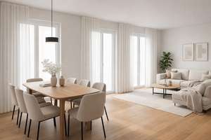 Grüne Idylle mitten in der Stadt: 3 Zimmer mit Ankleide, 2 Bädern und Terrasse – Hildegard-Knef-Straße 99, 40549 Heerdt, Düsseldorf – Vorschaubild 2