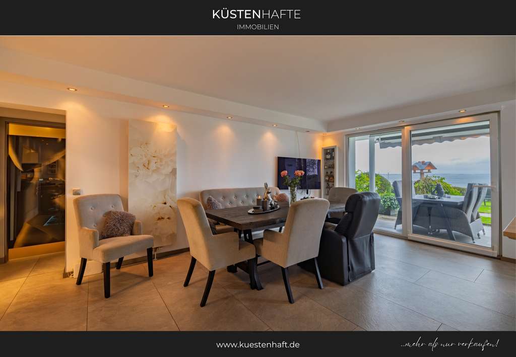 Exklusive Eigentumswohnung in erster Reihe Scharbeutz – Meerblick-Panorama, Terrasse & Garten