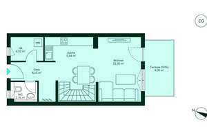 Reihenhaus im EH-55-Standard mit Terrasse, Gäste-WC und zwei PKW-Stellplätzen – Emilie-Fontane-Straße 8, 15806 Zossen – Vorschaubild 12
