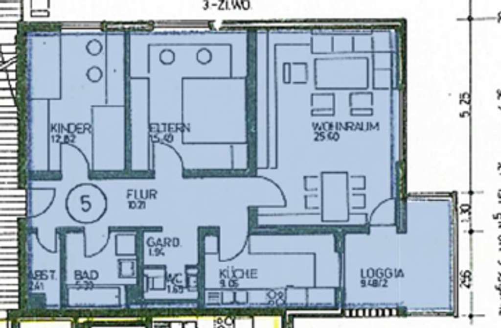 Immobilie in Öhringen - 3-Zimmer Wohnung mit Stellplatz in Tiefgarage  (Zwangsversteigerung) - Bild 3