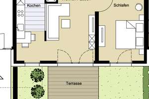 Karlspark | Exklusive Gelegenheit | Neuwertige 2-Zimmer-Wohnung mit eigenem Garten – Die vollständige Adresse der Immobilie erhältst du vom Anbieter., 52066 Burtscheider Abtei, Aachen – Vorschaubild 2