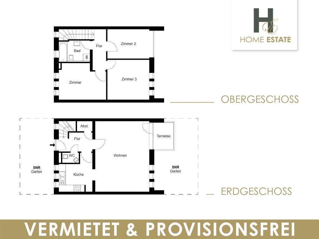 Maisonette mit Südterrasse & Garten & Provisionsfrei!