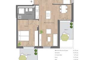 ++AKTION++ 3-Zimmer-Wohnung im 2. Obergeschoss mit zwei Balkonen – Lerchenstraße 75, 80995 Lerchenau-Ost, München – Vorschaubild 10