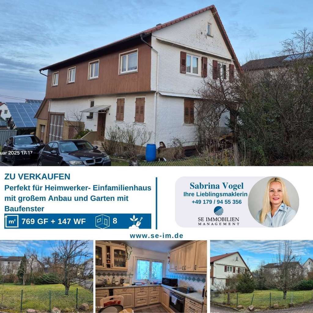 Immobilie in Straubenhardt - Perfekt für Heimwerker - Einfamilienhaus mit großem Anbau - und Garten mit Baufenster - Bild 0