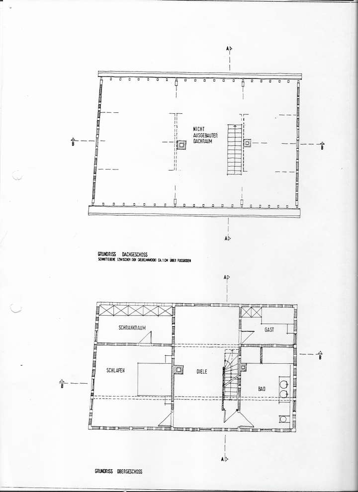 Grundriss 1. OG u. DG