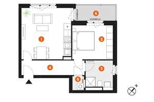 Gemütliches Zuhause: 2-Zimmer-Wohnung mit Loggia – Semmelweisstraße 9, 4103 Zentrum-Südost, Leipzig – Vorschaubild 5