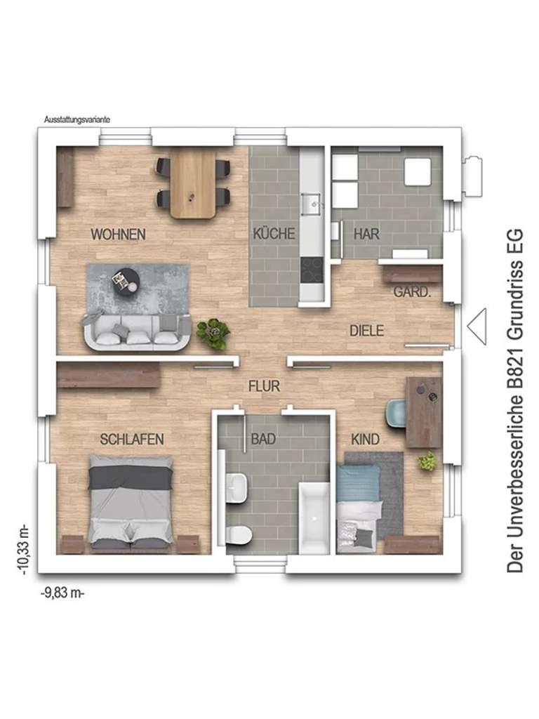 Immobilie in Monzingen - 3-ZKB Bungalow mit 82qm zum unschlagbaren Aktionspreis - schlüsselfertige Massivbauweise! - Bild 3
