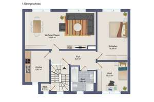Charmante 3-Zimmer Wohnung in Eberstadt – Die vollständige Adresse der Immobilie erhältst du vom Anbieter., 64297 Eberstadt, Darmstadt – Vorschaubild 9