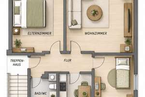 Provisionsfrei! Schöne  3-Zimmer-Wohnung mit Balkon – Poelzigstraße 36, 28205 Peterswerder, Bremen – Vorschaubild 4