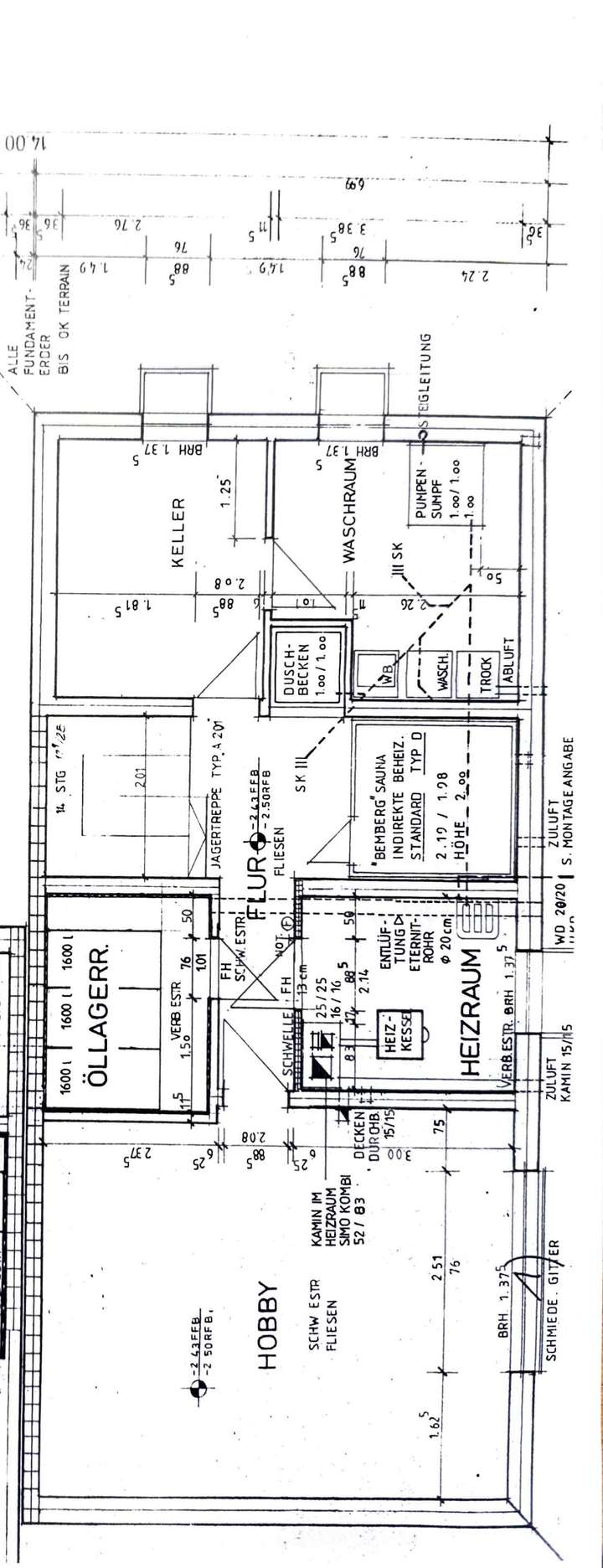 Grundriss Keller 