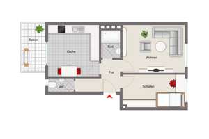 Renovierungsbedürftige 2-Zimmer-Wohnung mit Balkon – Die vollständige Adresse der Immobilie erhältst du vom Anbieter., 80686 Friedenheim, München – Vorschaubild 9