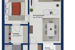 Koffer auspacken & direkt einziehen – stilvolle 2,5-Zimmer-Wohnung mit Wintergarten in Berg am Laim – Die vollständige Adresse der Immobilie erhältst du vom Anbieter., 81673 Josephsburg, München – Vorschaubild 9
