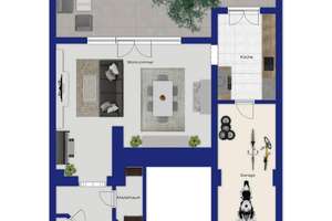 Urbanes Garten-Loft/Hausgefühl – außergewöhnlicher Wohnbereich, große Terrasse & über 200 m² Garten – Die vollständige Adresse der Immobilie erhältst du vom Anbieter., 40229 Eller, Düsseldorf – Vorschaubild 8