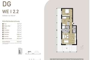 Erstbezug 11/2026: 3-Zi-Penthouse, 113 m², große Dachterrasse – München-Ludwigsfeld – Am Eisfeld 9, 80995 Ludwigsfeld, München – Vorschaubild 2