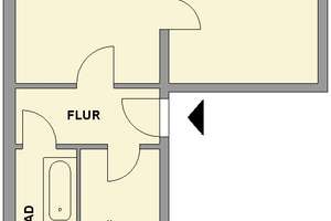 2-Raum-Wohnung nahe Rosengarten – Gluckstr. 4, 9120 Kapellenberg, Chemnitz – Vorschaubild 3