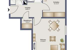 Erstbezug - kernsanierte 2-Zimmer Wohnung EBK/Balkon/Keller – 86356 Neusäß – Vorschaubild 12