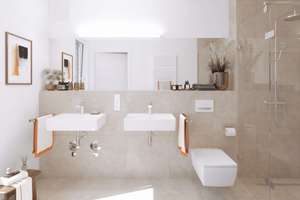 Ideale 5-Zimmer-Neubauwohnung mit 3 m Deckenhöhe, West-Balkon, Badewanne und Tageslichtbad