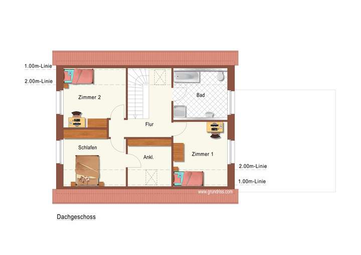 Grundriss-Skizze Dachgeschoss