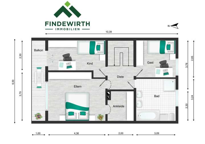Grundriss Obergeschoss