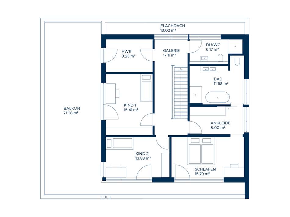Raumaufteilung Obergeschoss
