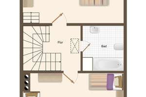 Wohnen auf drei Ebenen – stilvolle Maisonette mit Balkon. – Die vollständige Adresse der Immobilie erhältst du vom Anbieter., 53229 Bonn-Zentrum, Bonn – Vorschaubild 12
