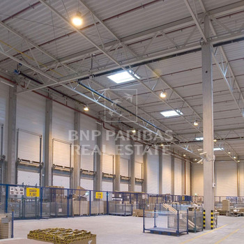 Projektierte Logistikhalle mit optimaler Verkehrsanbindung