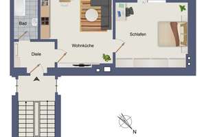 Modernisierte 2-Zimmer-Wohnung mit Balkon im beliebten Zooviertel – Die vollständige Adresse der Immobilie erhältst du vom Anbieter., 40237 Düsseltal, Düsseldorf – Vorschaubild 8