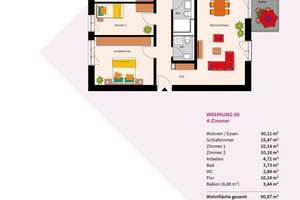 4-Zimmer-Neubauwohnung – Die vollständige Adresse der Immobilie erhältst du vom Anbieter., 69126 Rohrbach, Heidelberg – Vorschaubild 3