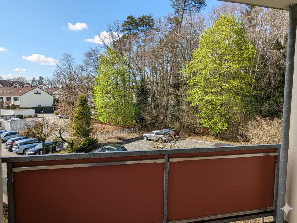 Ausblick Balkon Schlafimmer