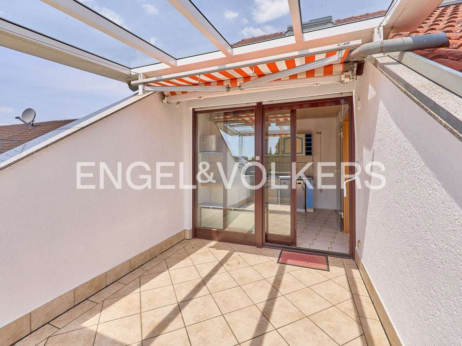 Blickgeschützte Dachterrasse