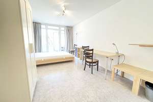 Ab SOFORT - Vollmöblierte, helle Studenten-1-Zi-Whg + Süd-Balkon, Bestlage / auch für Paare 