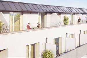 Neubau 2019: Schöne 1-Zimmer-Süd-Terrassenwohnung mit Küche und Balkon für Studenten mit Nachweis – Landsberger Straße 441, 81241 Am Westbad, München – Vorschaubild 1