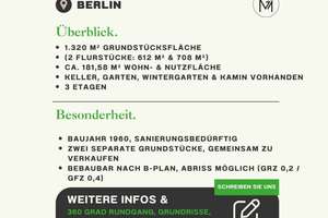 TEGEL - Zwei Grundstücke, ein Bestandsgebäude, mehrere Möglichkeiten – 13509 Tegel, Berlin – Vorschaubild 2