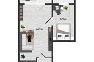 Kleine 2-Raum-Wohnung mit Balkon – Str. Usti nad Labem 35, 9119 Kappel, Chemnitz – Vorschaubild 5