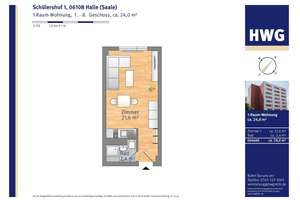 1-Raum-Wohnung für Studierende – Schülershof 1, 6108 Altstadt, Halle (Saale) – Vorschaubild 8
