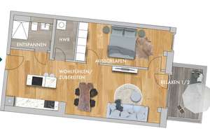 Loft mit Lift - charmante 2 Zimmer Wohnung mit Einbauküche!  – Straße der Nationen 80, 9111 Zentrum, Chemnitz – Vorschaubild 12