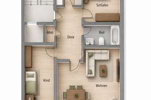 Modern wohnen in München: Renovierte 3-Zimmer-Wohnung mit Balkon, Küche & Aufzug – Die vollständige Adresse der Immobilie erhältst du vom Anbieter., 81927 Englschalking, München – Vorschaubild 11