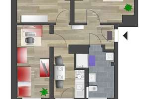 3-Raum-Erdgeschosswohnung mit Balkon – Gustav-Freytag-Str. 15, 9111 Zentrum, Chemnitz – Vorschaubild 6