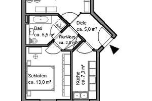 modernisierte 2- Zimmerwohnung in Hannover-Sahlkamp – Bahnstrift 36, 30179 Sahlkamp, Hannover – Vorschaubild 3