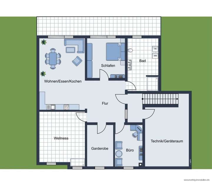 Grundrissskizze des Hauses - U