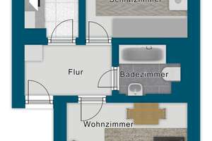 Gepflegte 2,5-Zimmer-Wohnung im Hochparterre – ideal für Eigennutzer und Kapitalanleger – Die vollständige Adresse der Immobilie erhältst du vom Anbieter., 45127 Ostviertel, Essen – Vorschaubild 11