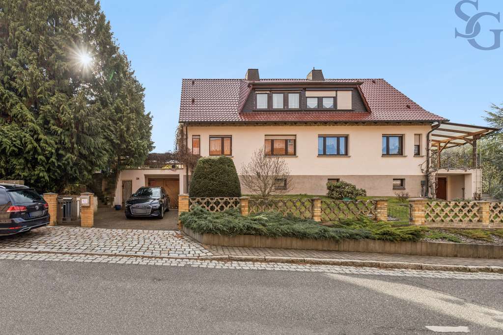 Immobilie in Teuchern - Doppelhaushälfte für die ganze Familie - ruhige Oase mit Feldblick | Pool | Terrasse & Garage - Bild 0